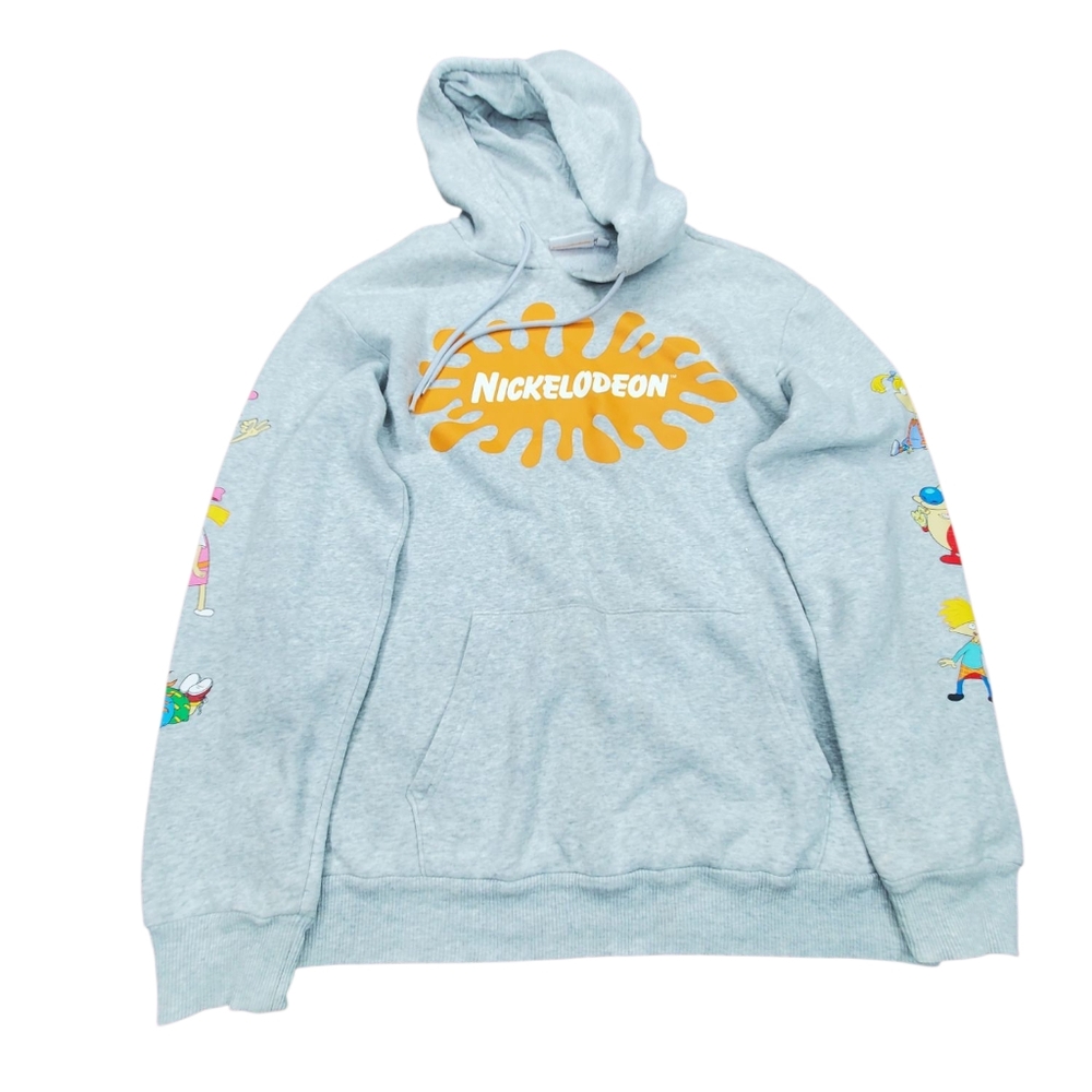 Nickelodeon Gray Hoodie with Orange Logo